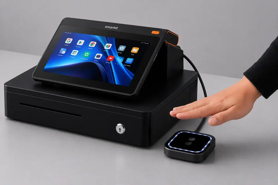 Palm payment at a smartid POS counter