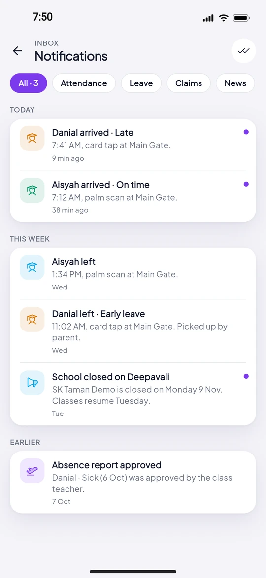 smartid MOBILE parent notifications